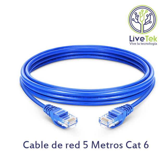 Cable de red passcore de 5 mt categoría 6