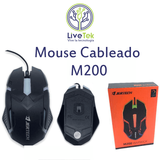 Mouse cableado Jertech M200 caja